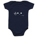 ILY (White Emoji with ILY ASL, Onesie), a Navy Infant Onesie