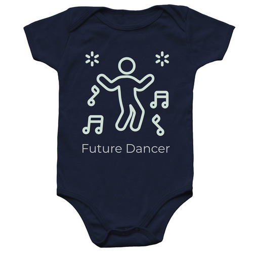 Future dancer, a Navy Infant Onesie