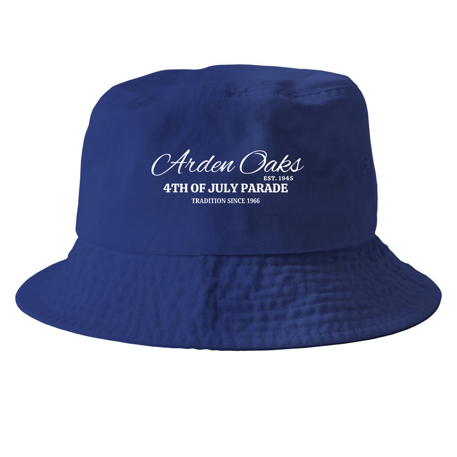 4th of July Hats, a Royal Blue Printed Bucket Hat