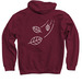 Autumn Leaves, a Maroon Pullover Hoodie (back-view)