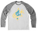 Spread the Word: Shirts/Sweatshirts, a Aluminum Grey/ Bright White Allmade Eco Triblend Colorblock Raglan Long Sleeve Tee