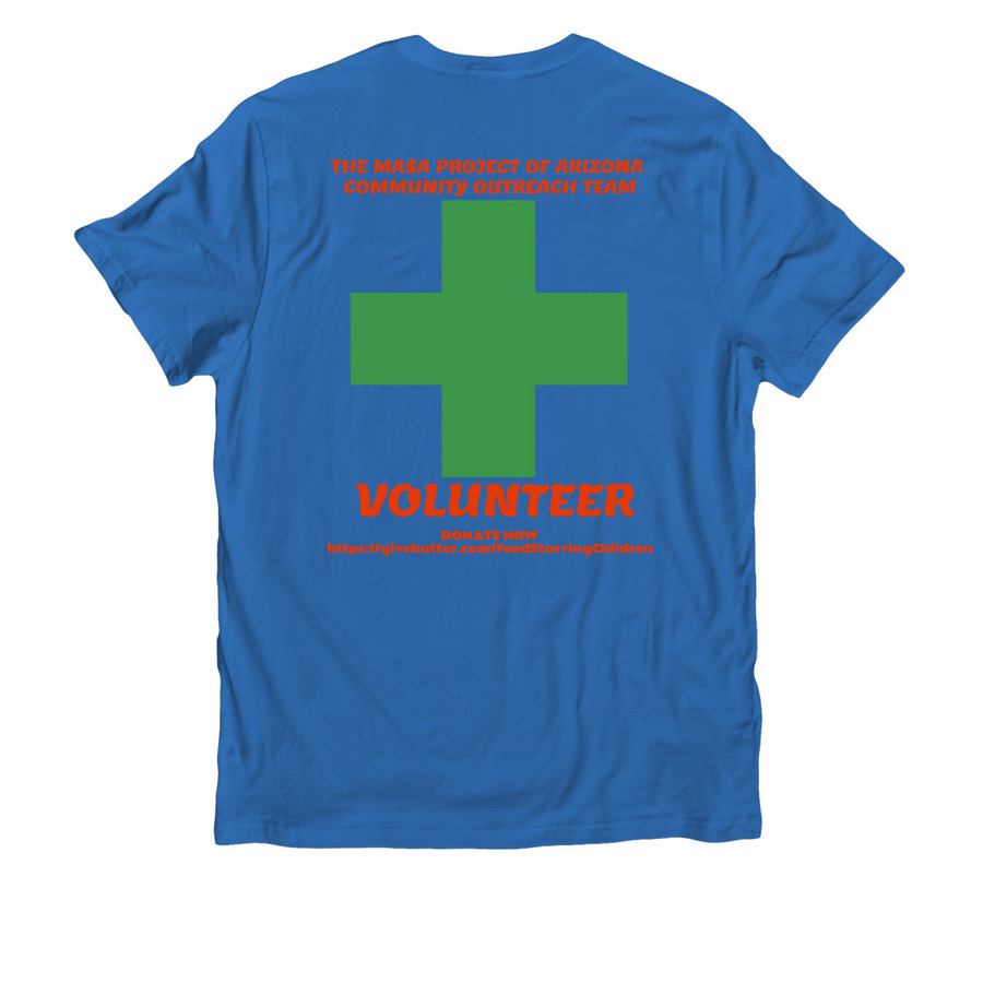Feeding Arizona Families- Give Back Today, a Beacon Blue Allmade Organic Cotton Unisex Tee (back-view)