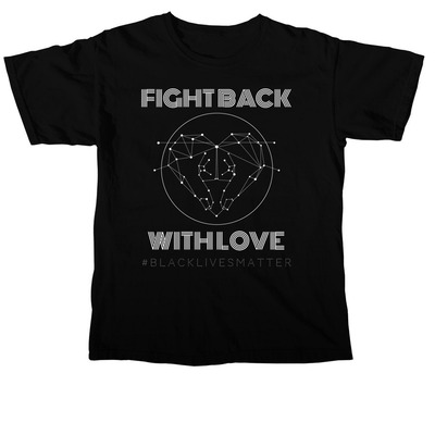 FIGHT BACK WITH LOVE #BLM, a Black Comfort Colors Unisex Tee