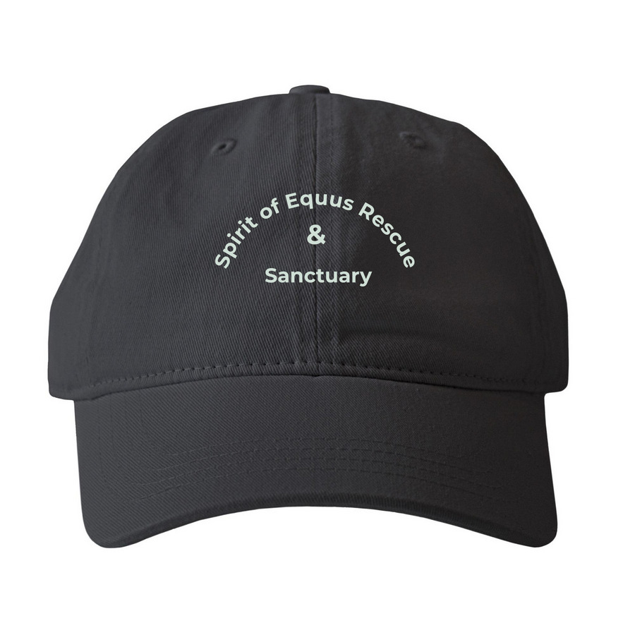 Rescue Cap, a Black Printed Pigment Dye Baseball Cap