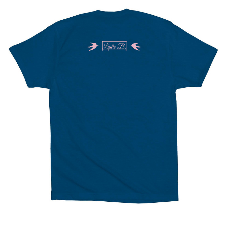 Cuckoo for Colour Tee, a Cool Blue Premium Cotton Tee (back-view)