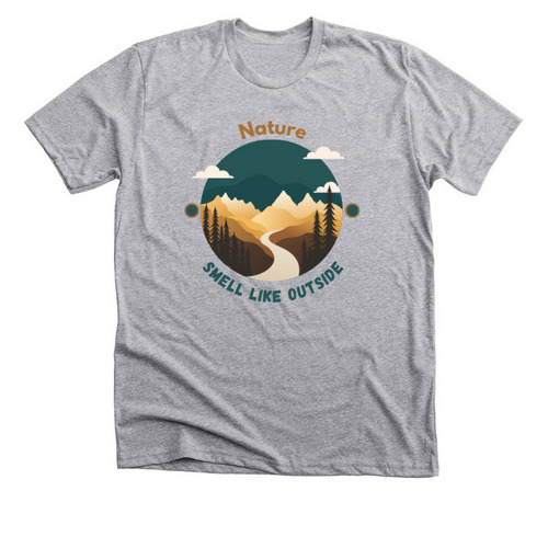 Smell Like Outside, a Athletic Heather Premium Unisex Tee