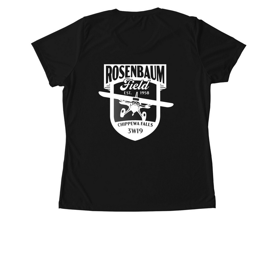 Activewear, a Black Women's Performance Tee (back-view)