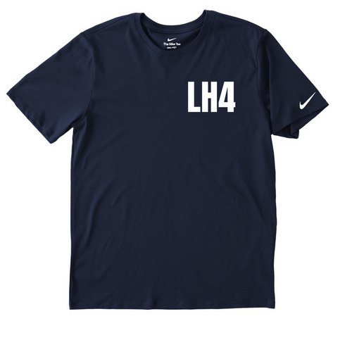 NIKE GEAR LH4, a College Navy Nike Dri-FIT Jersey Blend Performance Tee