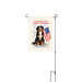 Red, White & Berner Garden Flag, a White 12" x 18" Yard Flag with Stake