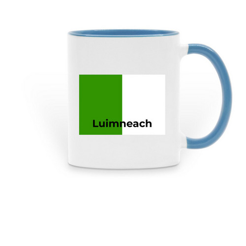 Luimneach, a Light Blue Two-Tone Ceramic Mug