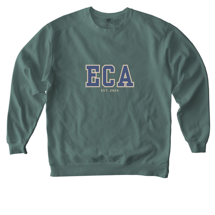 ECA, a Blue Spruce Comfort Colors Crewneck Sweatshirt