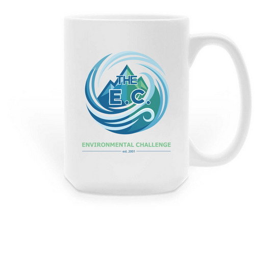Environmental Challenge Logo Mugs, a White Large Coffee Mug