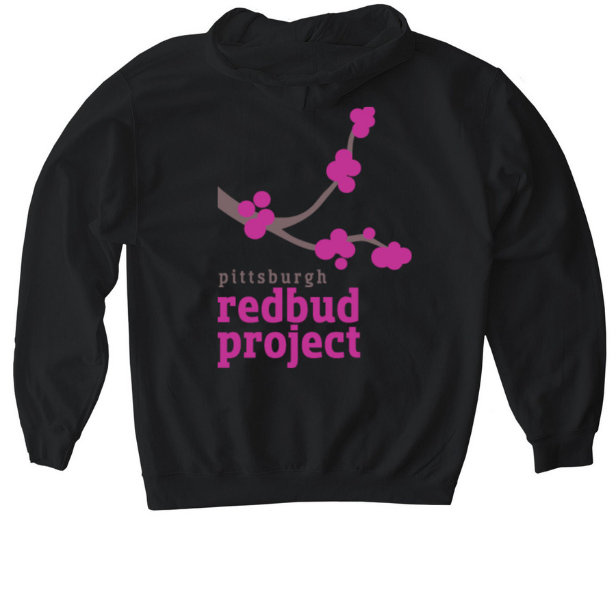 Pittsburgh Redbud Project Hoodies, a Black Gildan Softstyle Pullover Hoodie (back-view)
