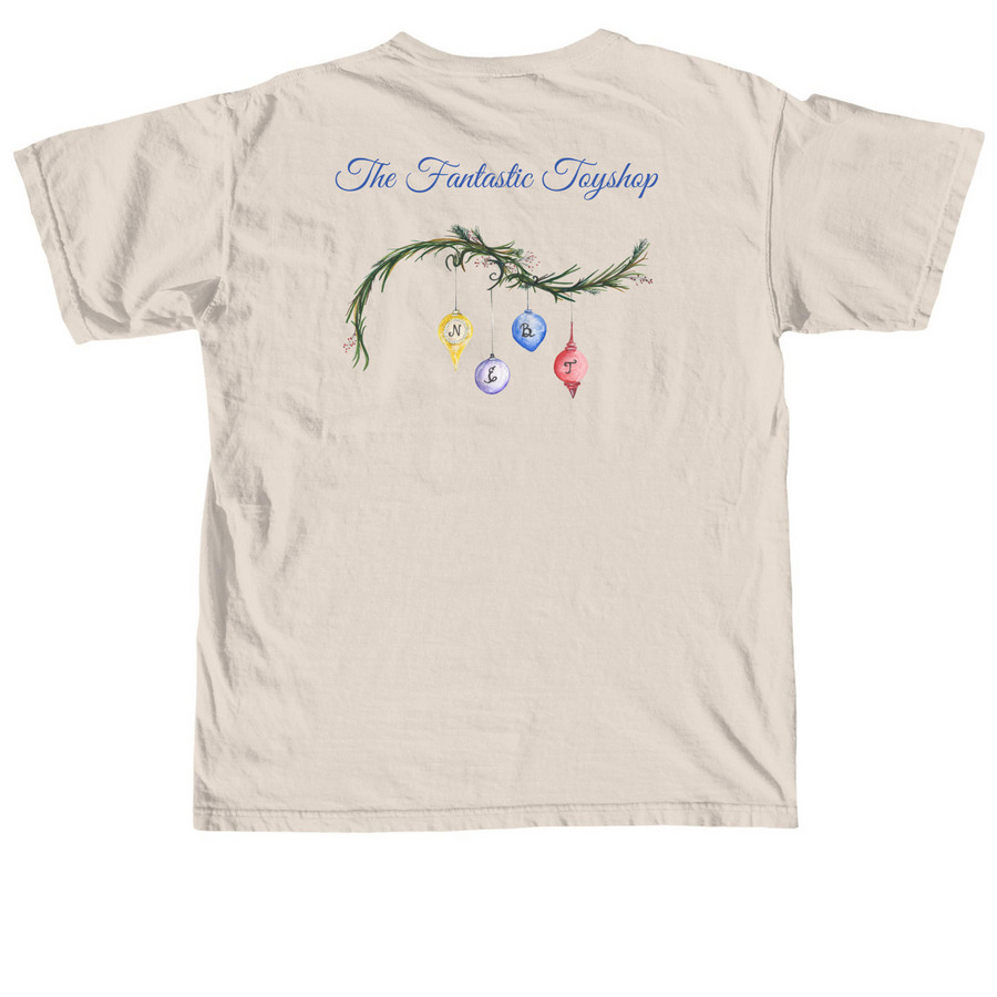 The Fantastic Toyshop T-shirt, a Ivory Comfort Colors Unisex Tee (back-view)