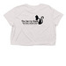 The Catty Shack&nbsp;, a Heather Dust Women?s Flowy Cropped Tee (back-view)