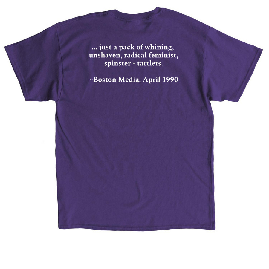 Spinster Tartlets(Purple)-Short & Long Sleeve, a Purple Classic Unisex Tee (back-view)