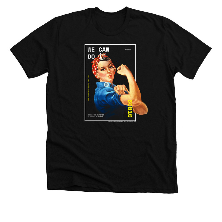 Rosie the Riveter Shirt, a Solid Black Blend Premium Unisex Tee