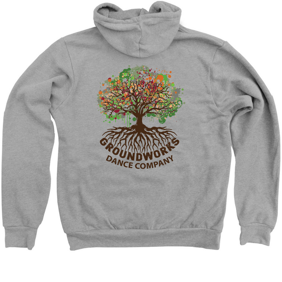 GW Season VIII, a Athletic Heather Zip Up Hoodie (back-view)