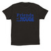 Blue FOTR Logo, a Black Premium Cotton Tee