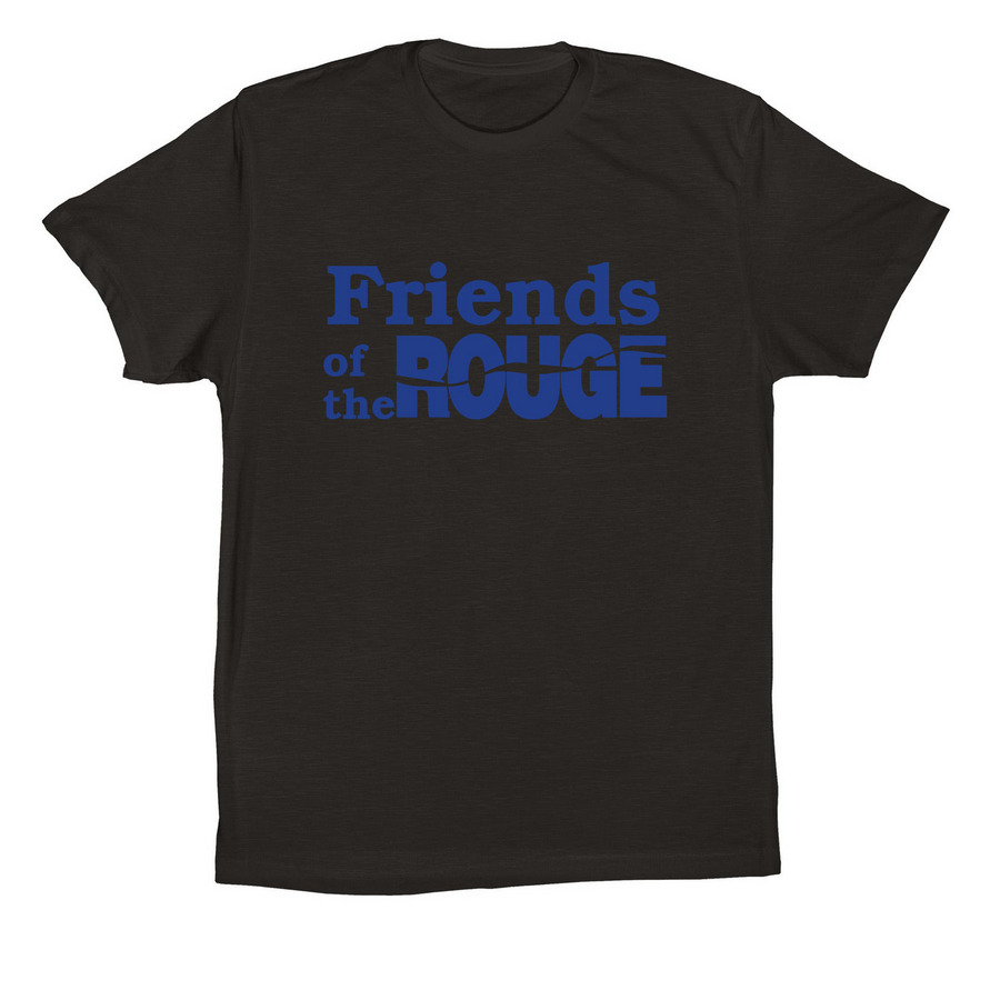 Blue FOTR Logo, a Black Premium Cotton Tee