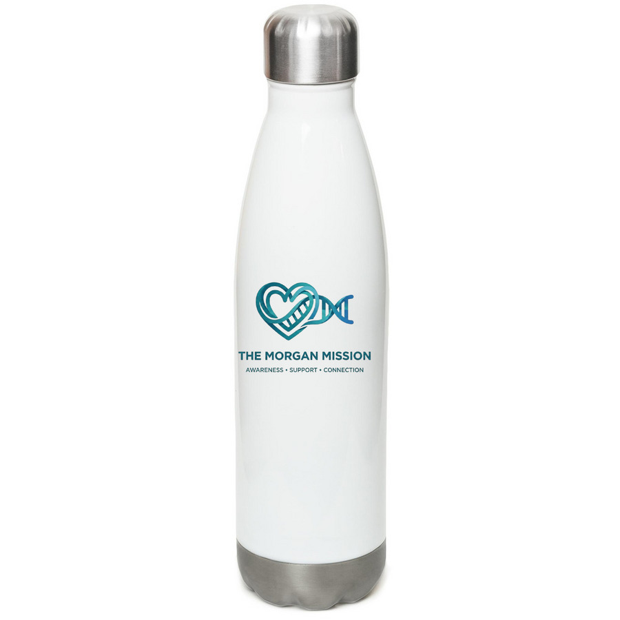 The Morgan Mission, a White Stainless Steel Water Bottle