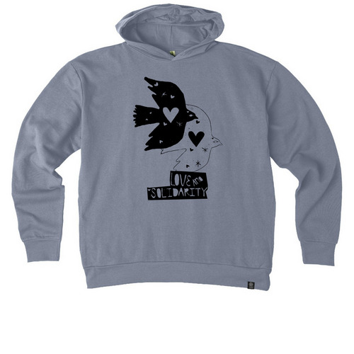 Love and Solidarity, a Basalt Grey Reclaimist Pullover Hoodie