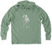 Horses-n-Harleys Farm, a Lichen Green Allmade Organic Cotton Mineral Dye Hoodie Tee