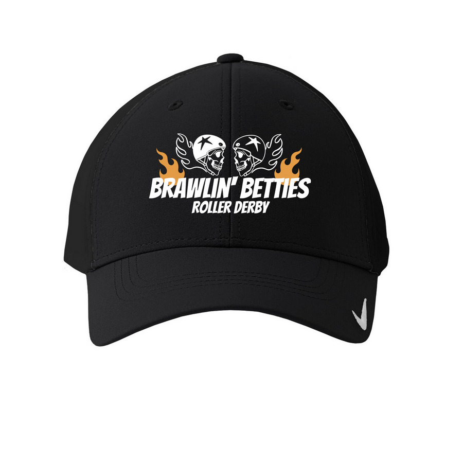 BB Flaming Skulls Cap, a Black Printed Nike Dri-FIT Legacy Performance Cap