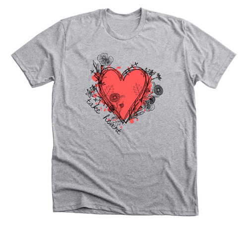 Take Heart, a Athletic Heather Premium Unisex Tee