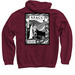 ADULT Pullover Hoodie, a Maroon Pullover Hoodie (back-view)