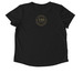 Hegeler Carus Mansion Anniversary Shirt, a Deep Black Allmade Eco Triblend Women?s Scoop Neck Tee (back-view)
