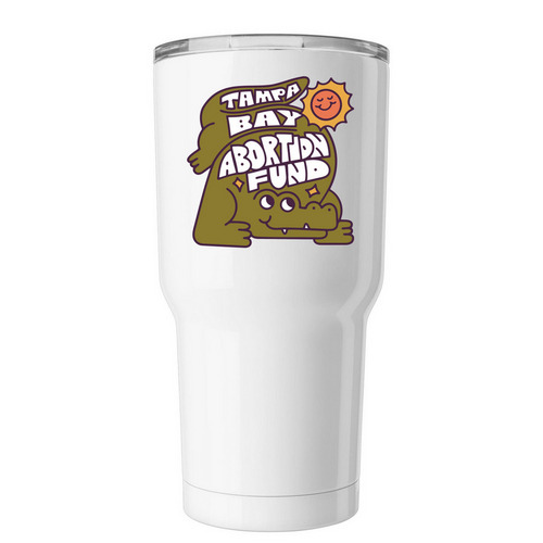 TBAF Full Gator&nbsp;, a White Insulated Tumbler