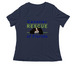 TriColor Logo Apparel, a Navy Women's Relaxed V-Neck Tee