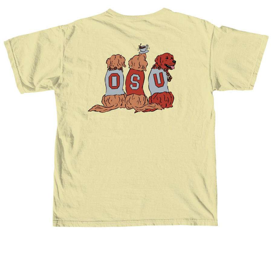 CBCC Pups, a Butter Comfort Colors Unisex Tee (back-view)