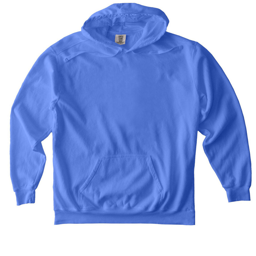 SO WILL I, a Flo Blue Comfort Colors Pullover Hoodie