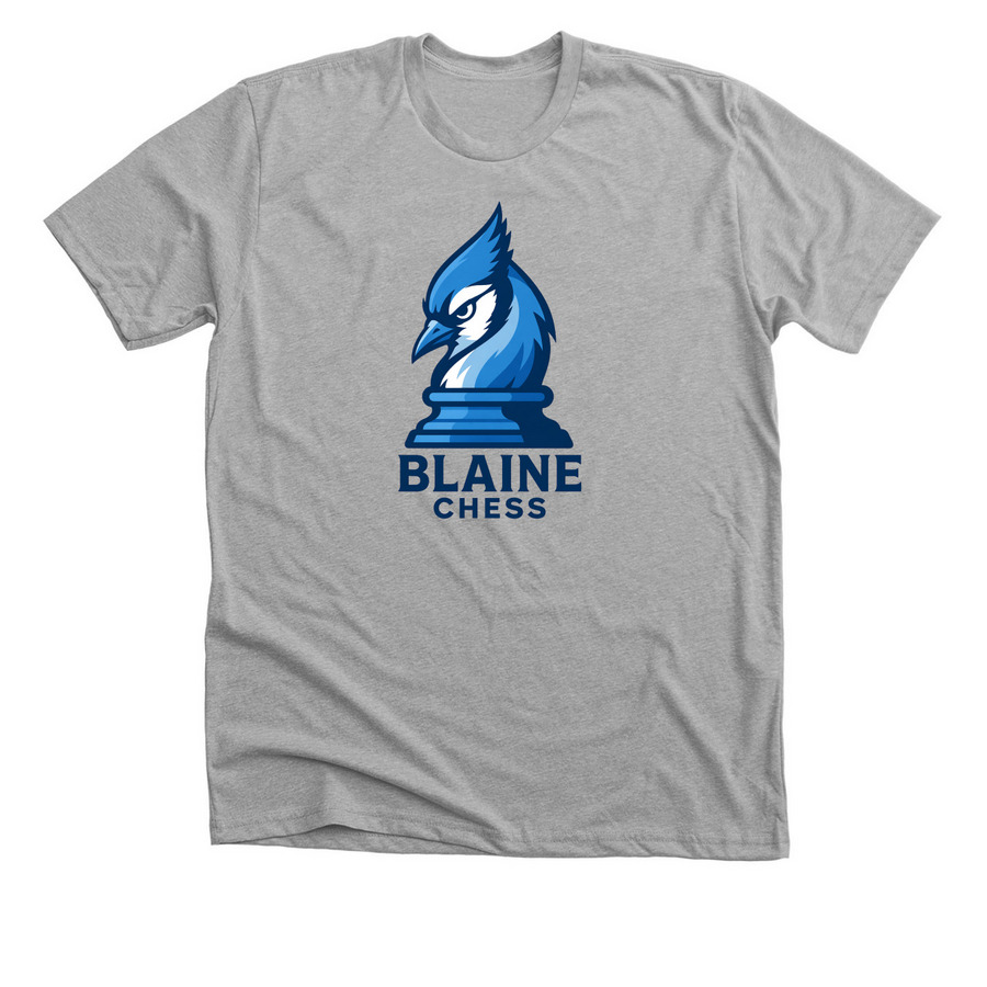 Chess Bluejay, a Athletic Heather Premium Unisex Tee
