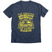 The greater your storm, a Heather Navy Premium V-Neck Tee