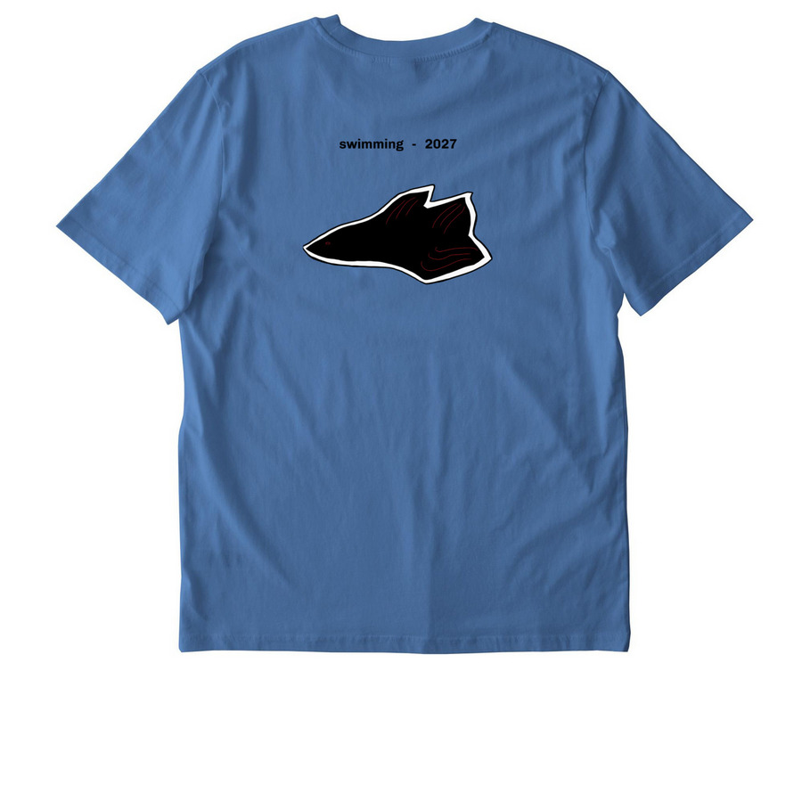 SWIMMING Capstone Short Film Fundraiser, a Bright Blue Stanley/Stella Unisex Creator 2.0 Tee (back-view)