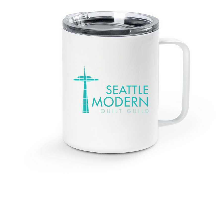 SeaMQG Travel Mug, a White Stainless Steel Travel Mug
