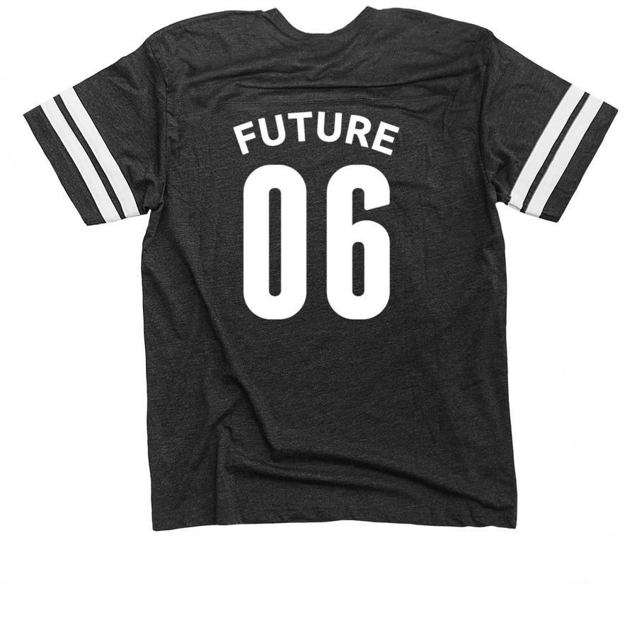 DSF Future Jersey, a Vintage Smoke / White Football Jersey Tee (back-view)