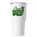 Cassie Strong Tumbler, a White Insulated Tumbler (back-view)