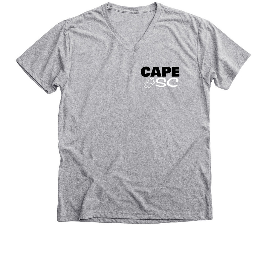 SC-Autism Awareness, a Athletic Heather Premium V-Neck Tee