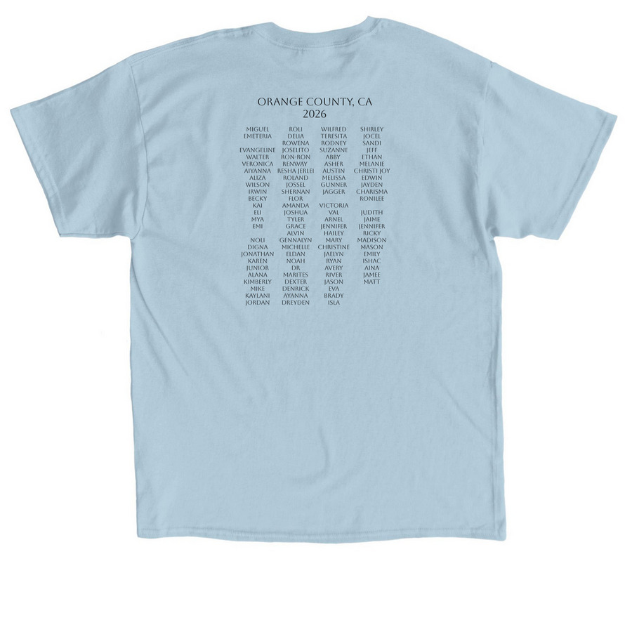 Adult&nbsp;'Hidalgo' Flashy Tees & Sweaters, a Light Blue Classic Unisex Tee (back-view)