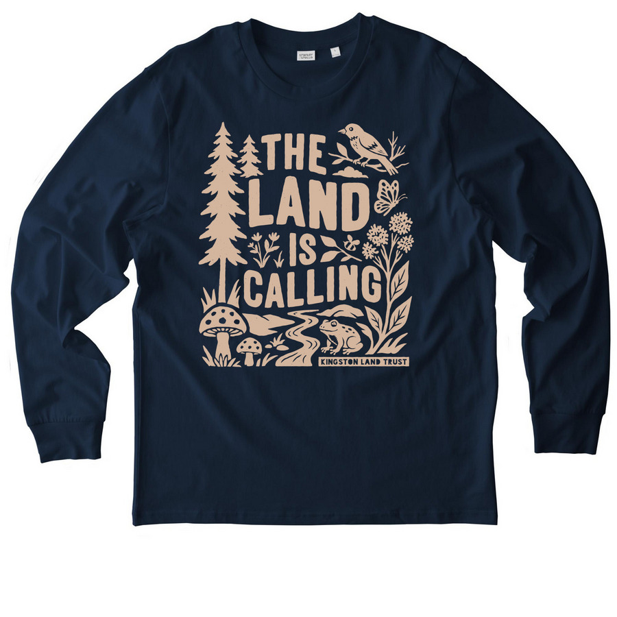 The Land is Calling Long Sleeve Tee, a French Navy Stanley/Stella Unisex Creator 2.0 Long Sleeve Tee