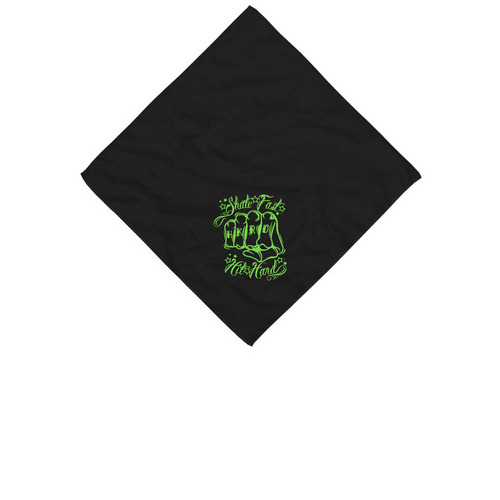 Skate Fast Hit Hard Bandana, a Black Cotton Bandana