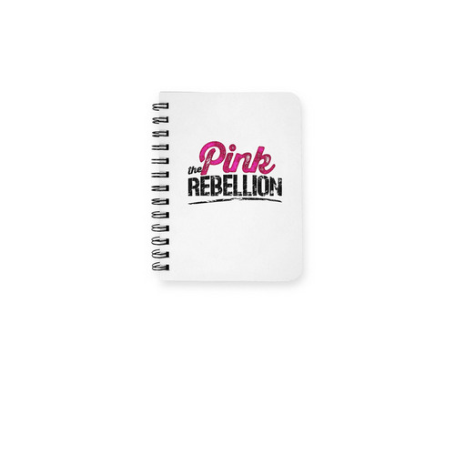 Pink Rebellion Notebook, a White Spiral Notebook