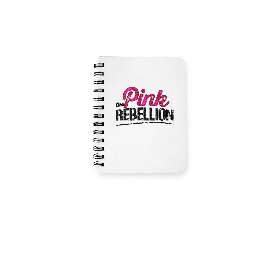 Pink Rebellion Notebook, a White Spiral Notebook
