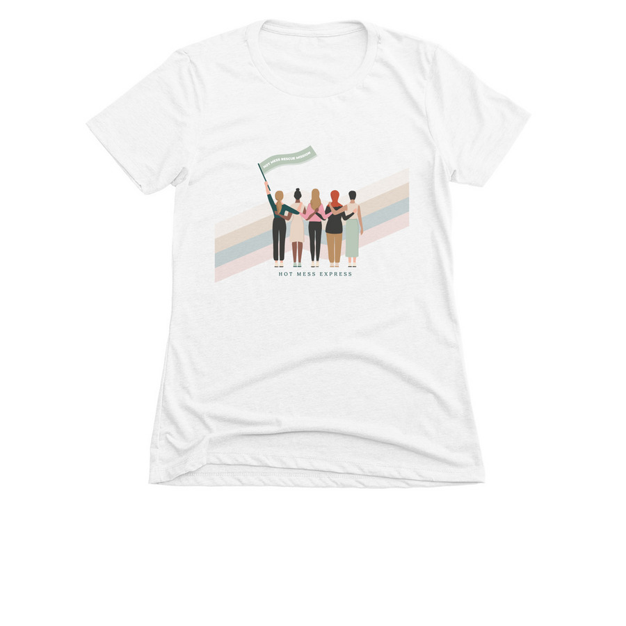 Rescue Mission, a White Women's Slim Fit Tee