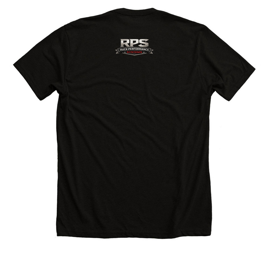 RPS Built&nbsp;different, a Solid Black Blend Premium Unisex Tee (back-view)