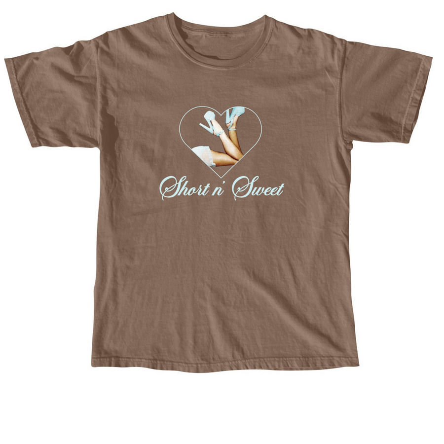 short n' sweet heart tee, a Espresso Comfort Colors Unisex Tee